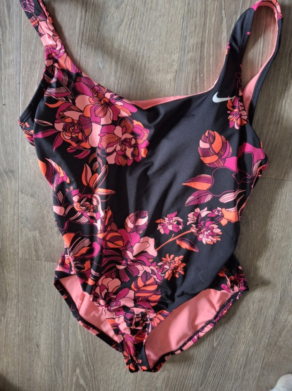 Nike pink floral one piece swimsuit size small #swimwear #floral